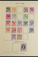 KEDAH 1950-71 FINE USED All Different Collection On Album Pages, 1950-55 Definitive Range To $2, 1957 Definitives Comple - Autres & Non Classés