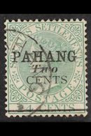 PAHANG 1891 2c On 24c Green Type 5, SG 7, Very Fine Used. For More Images, Please Visit Http://www.sandafayre.com/itemde - Autres & Non Classés