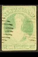 1857 - 63 1s Blue Green On Soft White Paper, Imperf, SG 17, Very Fine Used With Clear Margins All Round And Light Cancel - Andere & Zonder Classificatie