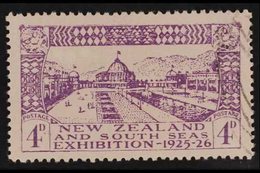 1925 4d Dunedin Exhibition, "POSTAGF." VARIETY At Right, SG 465a, Very Fine Used. For More Images, Please Visit Http://w - Autres & Non Classés