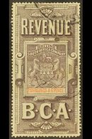 BRITISH CENTRAL AFRICA - REVENUE STAMPS 1891 Long Arms 2s6d Lilac And Red, Barefoot 5, Fine Used. For More Images, Pleas - Nyassaland (1907-1953)