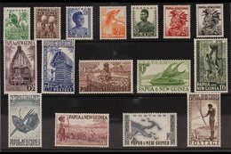 1952-58 Definitives Complete Set, SG 1/16, Never Hinged Mint. (16 Stamps) For More Images, Please Visit Http://www.sanda - Papúa Nueva Guinea