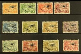 1931 Air Overprinted "Native Village" Set To 10s, SG 137/48, Fine Cds Used, 2s Value With Hinge Thin (12 Stamps) For Mor - Papua New Guinea