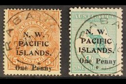 NWPI 1918 Surcharges Complete Set, SG 100/01, Used With "Rabaul" Cds Cancels, Fresh. For More Images, Please Visit Http: - Papua Nuova Guinea