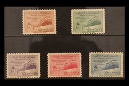 1952 Inauguration Of Dammam-Riyadh Railway Complete Set, SG 372/376, Never Hinged Mint. (5 Stamps) For More Images, Plea - Saoedi-Arabië