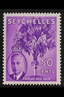 1952 50c Reddish Violet WATERMARK ERROR ST EDWARD'S CROWN Variety, SG 167b, Very Fine Mint, Very Fresh. For More Images, - Seychellen (...-1976)