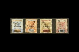 SPECIMENS 1901 Surcharges Set Handstamped "SPECIMEN," SG 37s/40s, 3c On 36c No Gum, Others Good To Fine Mint (4 Stamps). - Seychellen (...-1976)