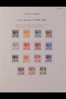 1948-52 KGVI ISSUES COMPLETE VERY FINE MINT on Printed Album Pages, Includes 1948-52 Perf 14 & Perf 17½x 18 complete Def - Singapore (...-1959)