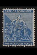 CAPE OF GOOD HOPE 1871 4d Dull Blue, Wmk CC, Hope, SG 30, Very Fine Mint Og. For More Images, Please Visit Http://www.sa - Zonder Classificatie