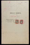 CAPE REVENUES ON DOCUMENT - 1902 Power Of Attorney With 1873 Type £4 Dark Purple & 1898 Type 5s X2, 10s, £2 X2 & £5 Affi - Non Classés