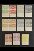 TRANSVAAL ENSCHEDE REPRINTS 1884 Vurtheim Issue, 1d Value In ELEVEN IMPERFORATE BLOCKS OF FOUR, Each In A DIFFERENT COLO - Zonder Classificatie