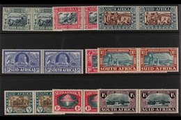 1938-1939 Voortrekker And Huguenot All Three Sets, SG 76/84, Very Fine Mint. (9 Pairs) For More Images, Please Visit Htt - Ohne Zuordnung