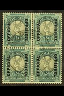 OFFICIALS 1937-44 ½d Grey & Blue-green, Up & Down Overprint, Block Of 4, SG O32 Very Fine Used. For More Images, Please  - Sin Clasificación