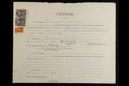 REVENUES ON DOCUMENT 1941-5 Three Items, Each With 1931 PENALTY / BOETE Revs Affixed, Incl. Two Docs With 2s6d Values, O - Sin Clasificación