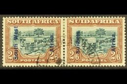 1927 2s6d Green & Brown, SG 52, Fine Used In Correct Units (2 Stamps) For More Images, Please Visit Http://www.sandafayr - Zuidwest-Afrika (1923-1990)