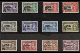 1952 KGVI St Helena Opt'd Set, SG 1/12, Very Fine Mint (12 Stamps) For More Images, Please Visit Http://www.sandafayre.c - Tristan Da Cunha