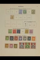 1895-1936 MINT ONLY COLLECTION  on "Imperial" Pages, Includes 1895-96 Opts Vals To 4a & 6a, 1896 Opts On BEA Set (ex 4½a - Zanzibar (...-1963)