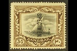 1913 30r. Black And Brown, Overprinted SPECIMEN, SG 260cs, Fine Mint. For More Images, Please Visit Http://www.sandafayr - Zanzibar (...-1963)