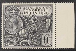 1929 £1 Black P.U.C., SG 438, Superb Marginal Used, Well Centered With Light Cds Cancel. A Beautiful Stamp. For More Ima - Zonder Classificatie