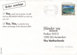 83078- WELLINGTON INK STAMP ON COVER, GREAT BARRIER ISLAND STAMP, 2001, NEW ZEELAND - Brieven En Documenten