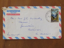 New Zealand 1970 Cover Garnet Road To Ireland - Fox Glacier - Covers & Documents
