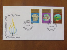 New Zealand 1980 FDC Cover Wanganui - Flame - Christmas - Covers & Documents