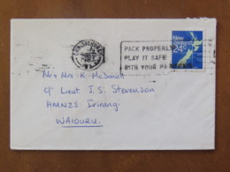 New Zealand 1983 Cover Christchurch To Waiouru - Map - Storia Postale