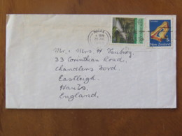 New Zealand 1985 Cover Moera To England - Minerals - Bridge - Briefe U. Dokumente