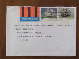 New Zealand 1990 Cover To England - Ships Crusader Edwin Fox - Cartas & Documentos