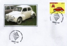 ANDORRA. Renault 4CV, Année 1947. émission Année 2019.  Oblitération Illustrée Losange Renault.  FDC - Covers & Documents