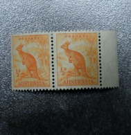 AUSTRALIA  STAMPS  Kangaroos  1937   MNH   Marginal Block    ~~L@@K~~ - Mint Stamps