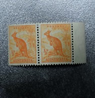 AUSTRALIA  STAMPS  Kangaroos  1937   MNH   Marginal Block    ~~L@@K~~ - Ongebruikt