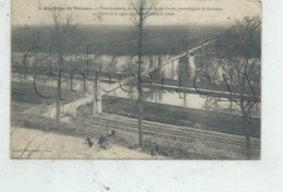 Saint-Nicolas-de-la-Grave (82)  : Vue Panoramique Du Pont Suspendu Franchissant Le Canal Et La Garonne En 1908 (anim PF. - Saint Nicolas De La Grave