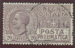 ITALIA REGNO VITTORIO EMANUELE III SASS.  P. PN. 8  USATO - Poste Pneumatique
