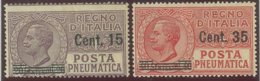 ITALIA REGNO VITTORIO EMANUELE III SASS.  P. PN. 10-11  NUOVI - Pneumatic Mail