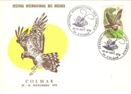 FRANCE 1979 FDC Cachet COLMAR Festival International Des Oiseaux  Balbuzard Rapace - Oblitérations & Flammes