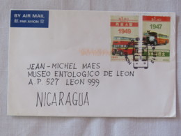 Hong Kong 2013 FDC Cover To Nicaragua - Transport Bus - Covers & Documents