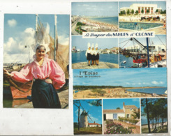 Cp ,85 , VENDEE ,les Sables D'Olonne ,Sablaises , île De Noirmoutier ,l'Epine , LOT DE 3 CARTES POSTALES - Andere & Zonder Classificatie