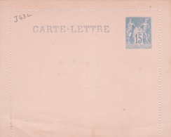 Carte Lettre Sage 15 C Bleu J43c Neuve - Tarjetas Cartas