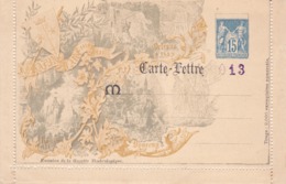 Carte Lettre Sage 15 C Bleu J42a Neuve - Tarjetas Cartas