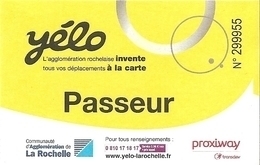 Ticket - Yélo - Passeur - La Rochelle - Europe