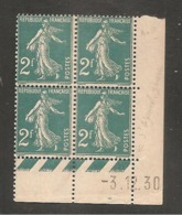 2 Fr  Semeuse    Du  3 12  30 - 1930-1939