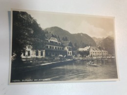 Austria Österreich Attersee Orte Hotel Burgau Boat Flag Lake 11521 Post Card Postkarte POSTCARD - Attersee-Orte