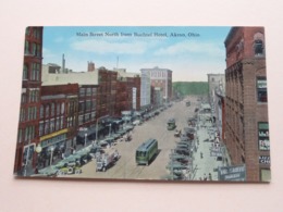 MAIN Street NORTH From BUCHTEL Hotel, Akron, Ohio ( L. Schartenberg ) Anno 19?? ( Zie/voir Photo ) ! - Akron