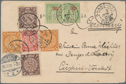 China: 1898, Tokyo Printing 2 X 1/2 C. Brown, 2x 1 C. Orange And 2 C. Red, Tied "SHANGHAI 30 MAY 01" - 1912-1949 Republiek