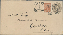 Niederländisch-Indien: 1899-1901, Three Postal Stationery Envelopes, With 1) Env. 15c. Olive Brown U - Indes Néerlandaises