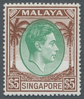 Singapur: 1948, Freimarkenausgabe König Georg VI. Komplett In Zähnung C (17 1/2:18), Postfrisch In A - Singapur (...-1959)