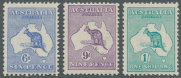Australien: 1913, Känguruh-Ausgabe 1/2 Pence Bis 1 Shilling Mit Wasserzeichen 2 In Sehr Guter Ungebr - Mint Stamps