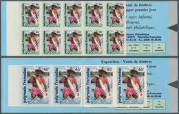 Französisch-Polynesien: 1993, FRENCH POLYNESIA: Fisherman 46fr. Both Sizes In Complete Booklets With - Nuevos