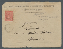 Ägypten: 1873-76, 1 Pi Rose, Three Covers In Mixed Condition Incl. Better Cancellation Of ABU HOMUS - 1866-1914 Khedivate Of Egypt